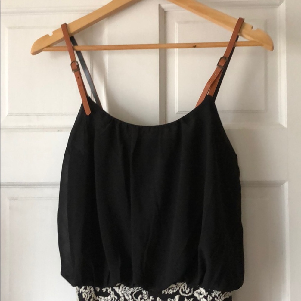 Black and white romper